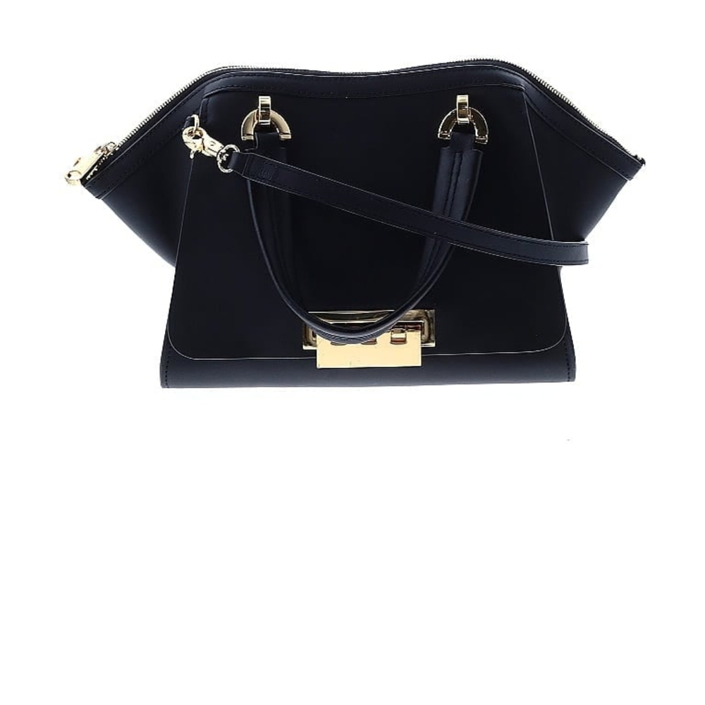 ZAC Zac Posen Black Satchel with Gold Accents